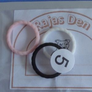 Womens Silcone Wedding Rings 3 pcs Band New